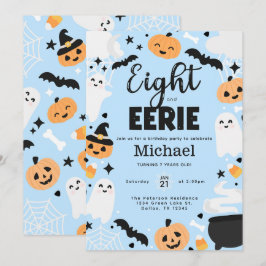 Halloween Cute Geest 8e Verjaardagsfeest Uitnodigi Kaart