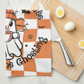 Halloween Cute Geest Koffie Herfst Theedoek (Quarter Fold)