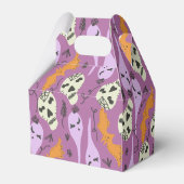 Halloween Cute Geest Schedel Doodle Patroon Paars Bedankdoosjes (Achterkant)