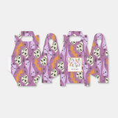 Halloween Cute Geest Schedel Doodle Patroon Paars Bedankdoosjes (Uitgevouwen)
