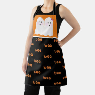 Halloween Cute Geest Verschrikkelijke Sinaasappel  Schort