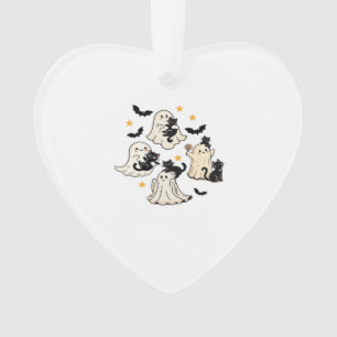 Halloween Cute Geesten Vleermuizen Zwarte Katten O Ornament