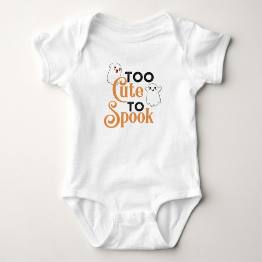 Halloween Cute Ghost Baby Bodysuit (Voorkant)