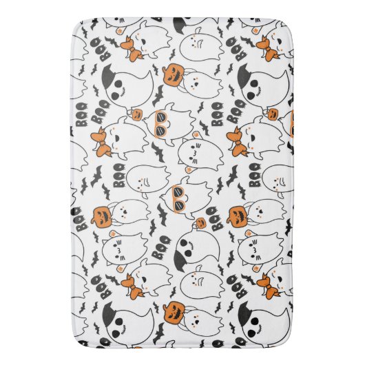 Halloween Cute Ghost Bath Mat (Voorkant Verticaal)