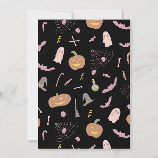 Halloween Cute Ghost Birthday Spooktacular Invitat Kaart (Achterkant)