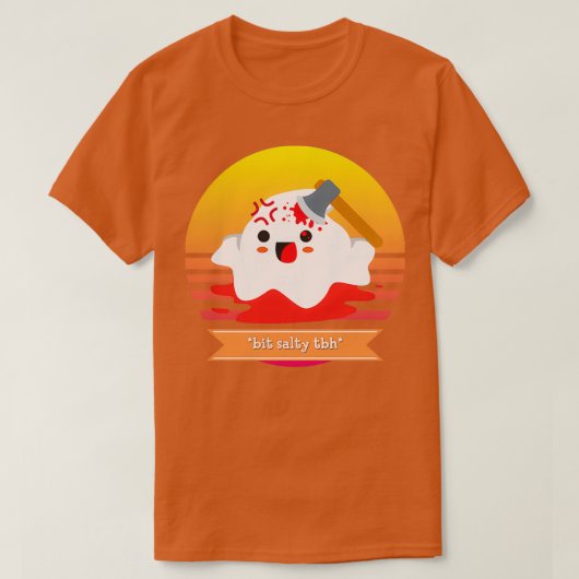 Halloween Cute Ghost Bit Salty TBH T-shirt (Design voorkant)
