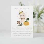 Halloween Cute Ghost Boo Books for Baby shower Informatiekaartje (Staand voorkant)