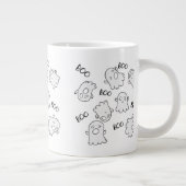 Halloween Cute Ghost Boo Pattern Grote Koffiekop (Rechts)
