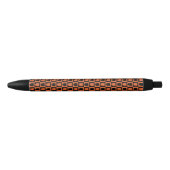 Halloween Cute Ghost Checkered Pattern Zwarte Inkt Pen (Voorkant)