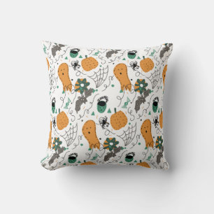 Halloween Cute Ghost Doodles Patroon Worp Kussen