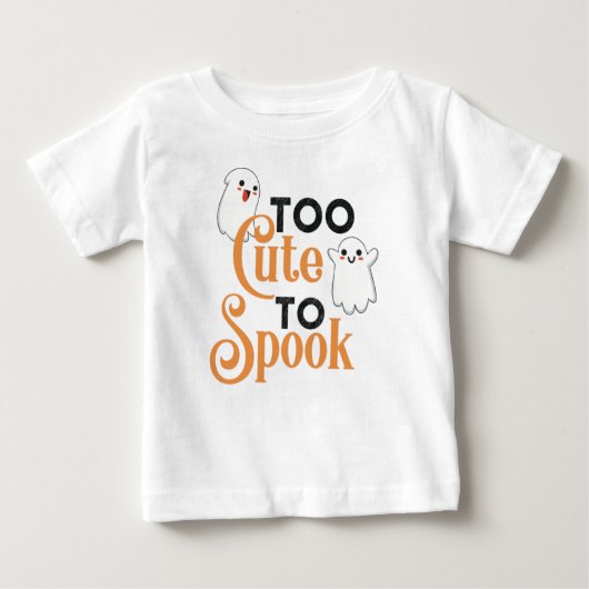 Halloween Cute Ghost en Pumpkin Baby T-Shirt (Voorkant)
