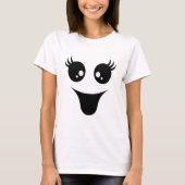 Halloween - Cute Ghost Face T-shirt (Voorkant)