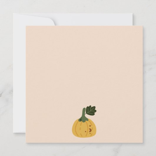 Halloween Cute Ghost Little Boo Baby shower Invite Bedankkaart (Achterkant)