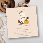 Halloween Cute Ghost Little Boo Baby shower Invite Bedankkaart