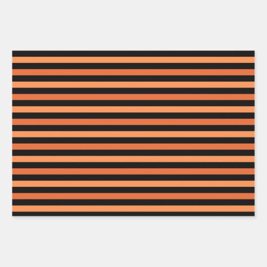 Halloween Cute Ghost Oranje en Black Pattern Inpakpapier Vel (Voorkant 2)