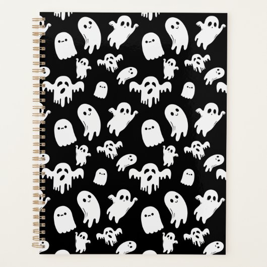 Halloween Cute Ghost Pattern Planner (Voorkant)