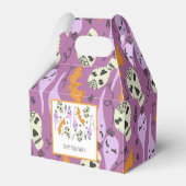 Halloween Cute Ghost Skull Doodle Pattern Paars Bedankdoosjes (Voorkant Zijde)