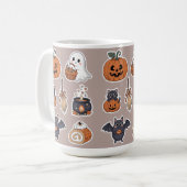 Halloween cute ghost trick and treat koffiemok (Voorkant links)