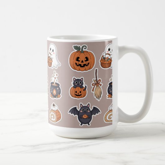 Halloween cute ghost trick and treat koffiemok (Rechts)