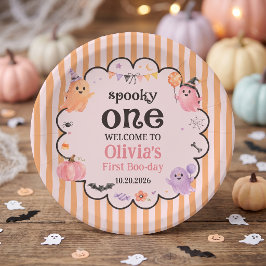 Halloween Cute Ghost Verjaardagsfeestje Papieren B Bordje