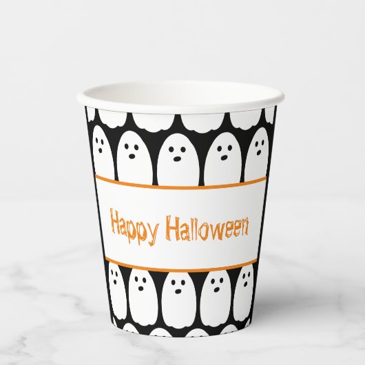 Halloween Cute Ghosts Papieren Bekers (Voorkant)