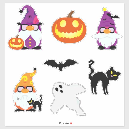 Halloween Cute Gnome Sticker (Vel)