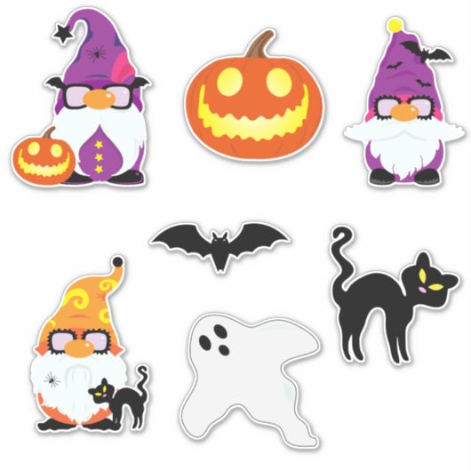 Halloween Cute Gnome Sticker (Voorkant)