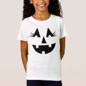 Halloween Cute Happy Jack-O-Lantern Girly Face T-shirt (Voorkant)