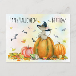 Halloween Cute Heks Muis Postkaart