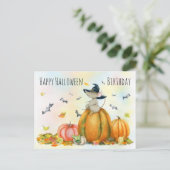 Halloween Cute Heks Muis Postkaart (Staand voorkant)
