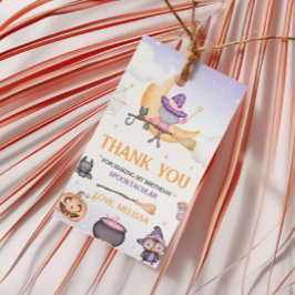 Halloween Cute Heks Verjaardagsfeestje Cadeaulabel