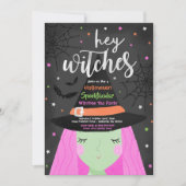 Halloween Cute Hey Witches Halloween Tea Party Kaart (Voorkant)