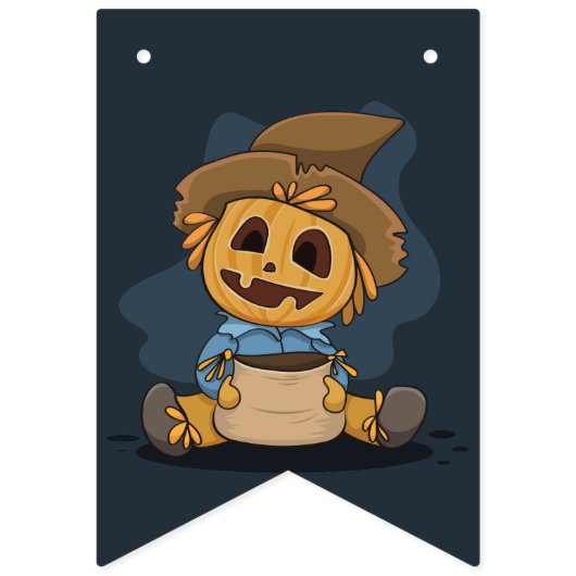 Halloween Cute Jack O' Lantern Vlaggetjes (Eerste vlag)