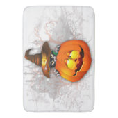 Halloween Cute Kat Witch en Pumpkin Friend Badmat (Voorkant Verticaal)