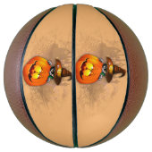 Halloween Cute Kat Witch en Pumpkin Friend Basketbal (Verticaal)