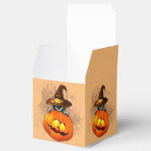 Halloween Cute Kat Witch en Pumpkin Friend Bedankdoosjes (Geopend)