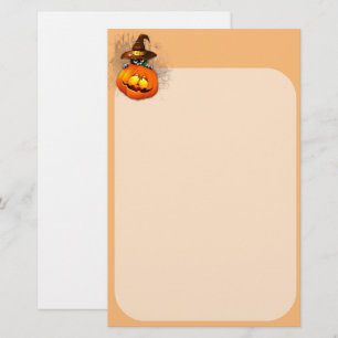 Halloween Cute Kat Witch en Pumpkin Friend Briefpapier