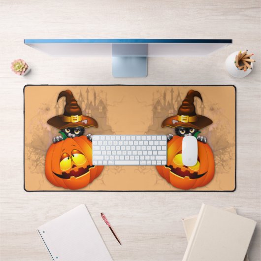 Halloween Cute Kat Witch en Pumpkin Friend Bureaumat (Kantoor 1)