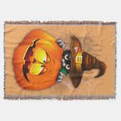 Halloween Cute Kat Witch en Pumpkin Friend Deken (Voorkant)