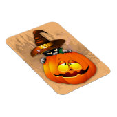 Halloween Cute Kat Witch en Pumpkin Friend Magneet (Rechterzijde)
