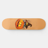 Halloween Cute Kat Witch en Pumpkin Friend Persoonlijk Skateboard (Horizontaal)
