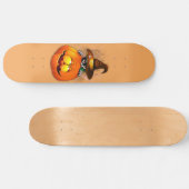Halloween Cute Kat Witch en Pumpkin Friend Persoonlijk Skateboard (Horizontaal)