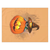 Halloween Cute Kat Witch en Pumpkin Friend Tafelkleed (Voorkant (Horizontaal))