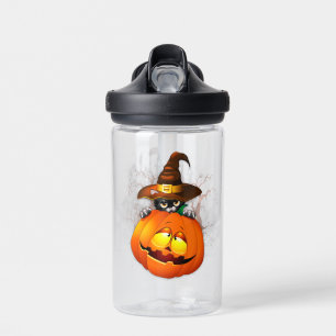 Halloween Cute Kat Witch en Pumpkin Friend Waterfles