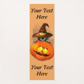 Halloween Cute Kat Witch en Pumpkin Friend Yogamat (Voorkant)