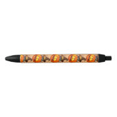 Halloween Cute Kat Witch en Pumpkin Friend Zwarte Inkt Pen (Voorkant)