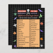 Halloween Cute Kinder Scavenger Hunt List (Voorkant / Achterkant)