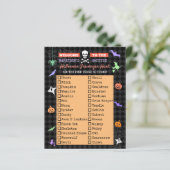 Halloween Cute Kinder Scavenger Hunt List (Staand voorkant)