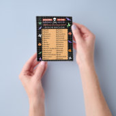 Halloween Cute Kinder Scavenger Hunt List Flyer (Hand)