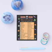 Halloween Cute Kinder Scavenger Hunt List Flyer (Enkel)